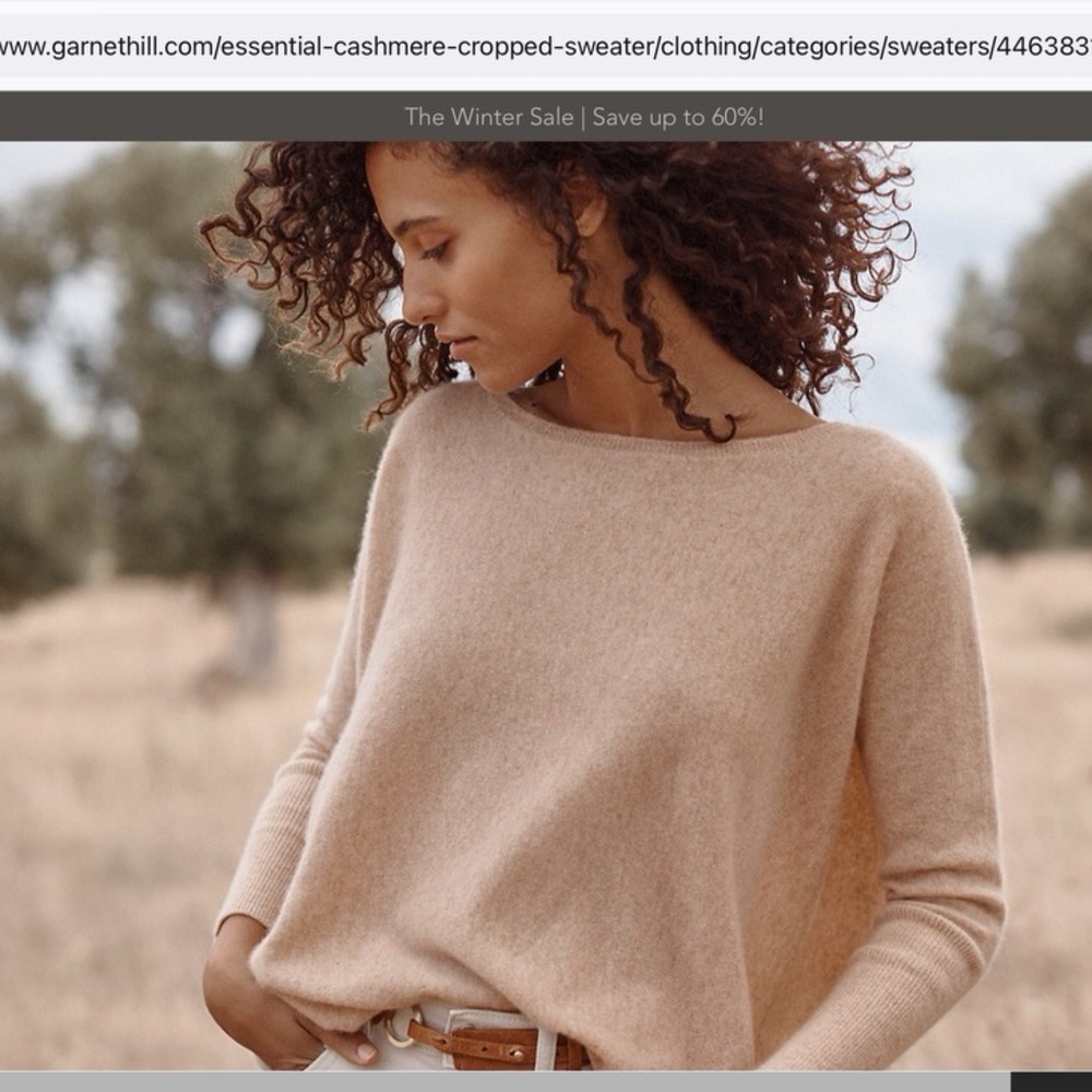 GARNET HILL CASHMERE SWEATER